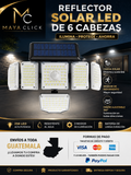 REFLECTOR SOLAR LED DE 6 CABEZAS