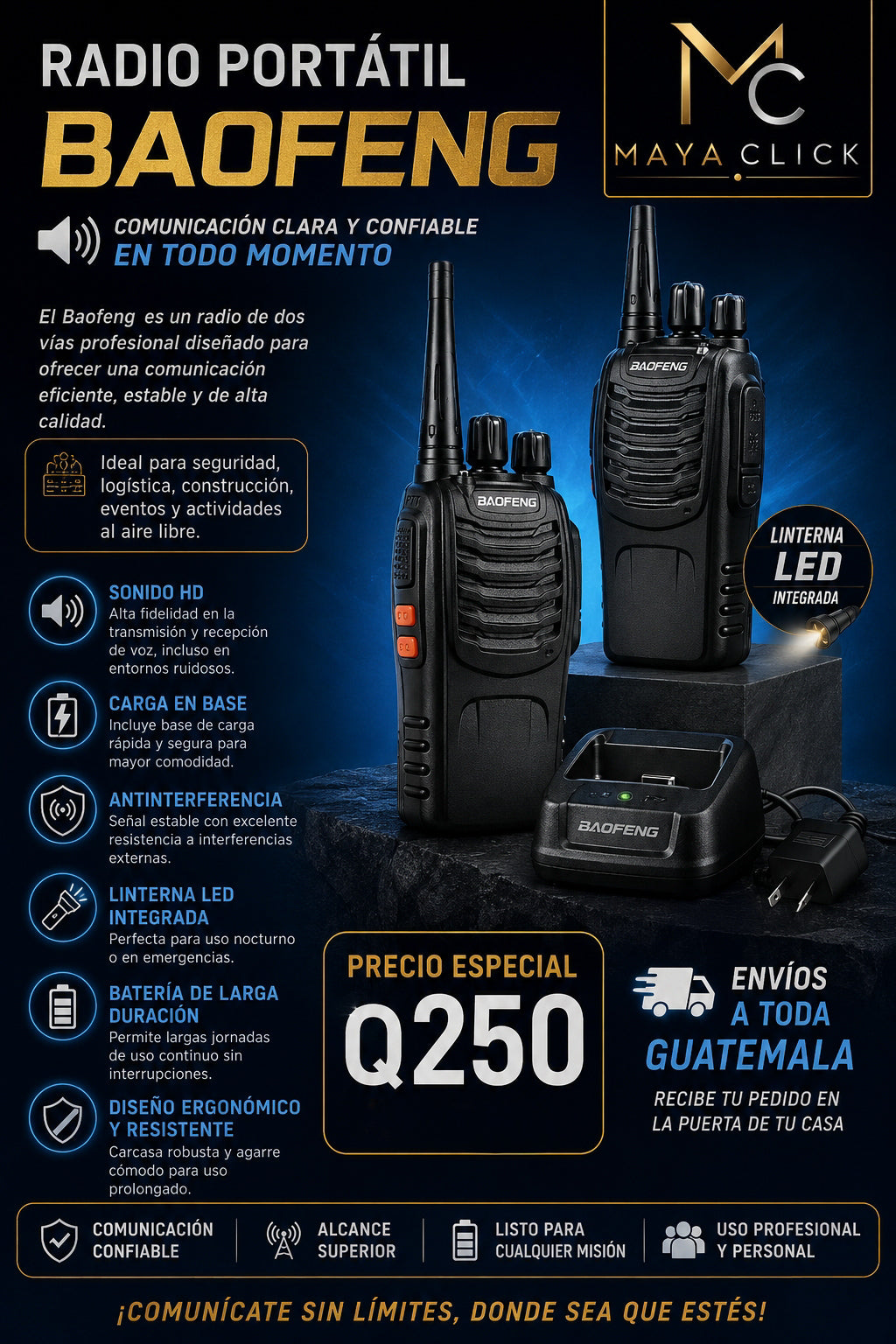 Radio portátil Baofeng G
